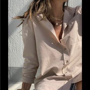 KOTN Oversize Oxford in Plaster Pink